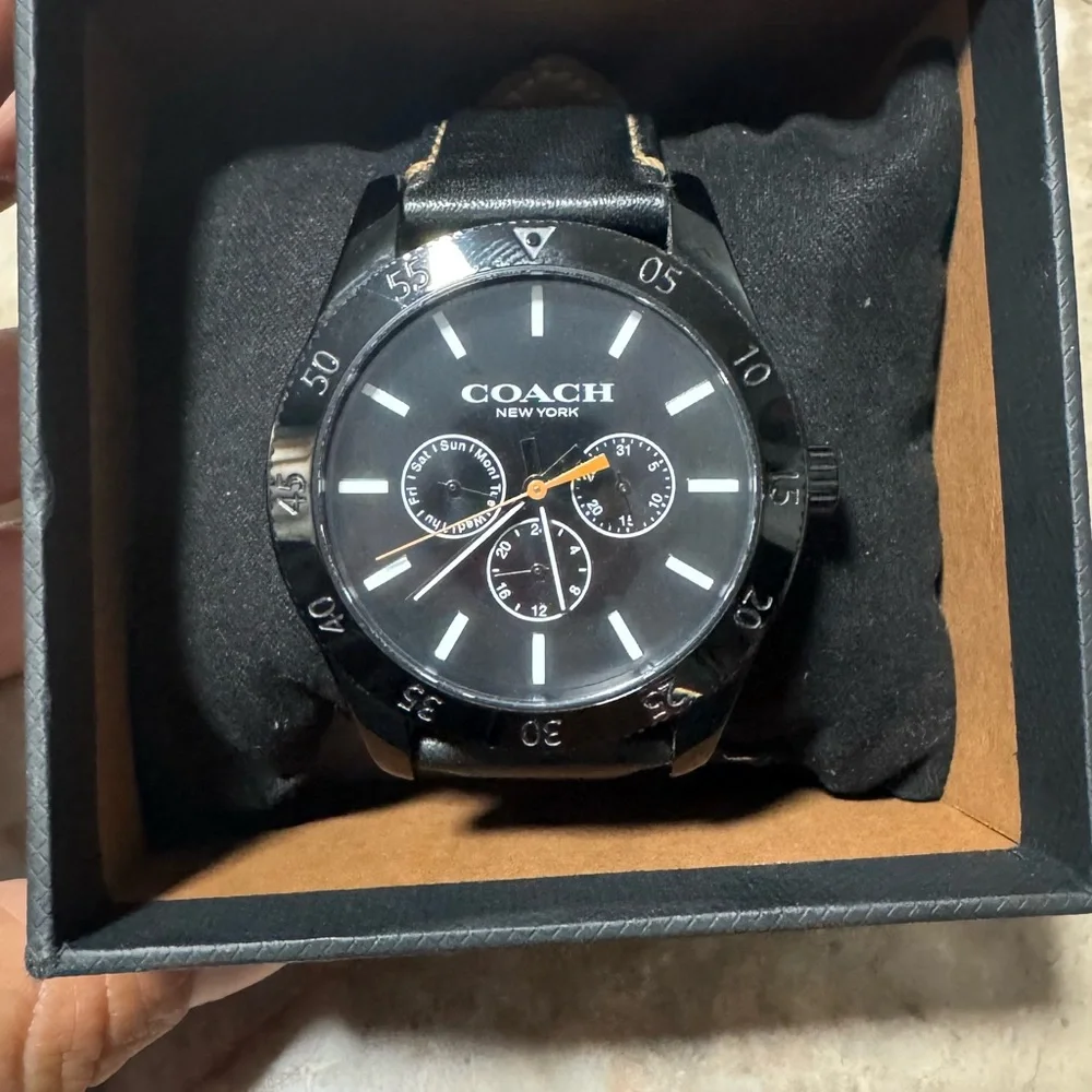 Coach Black Dial Chronograph Watch